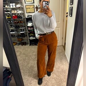Straight Leg Corduroy Pants
